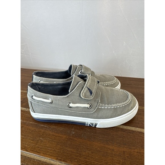 Nautica Kids' Little River Heather Gray Mix Little Boy 12 Boat Shoe Loafer - Picture 1 of 8